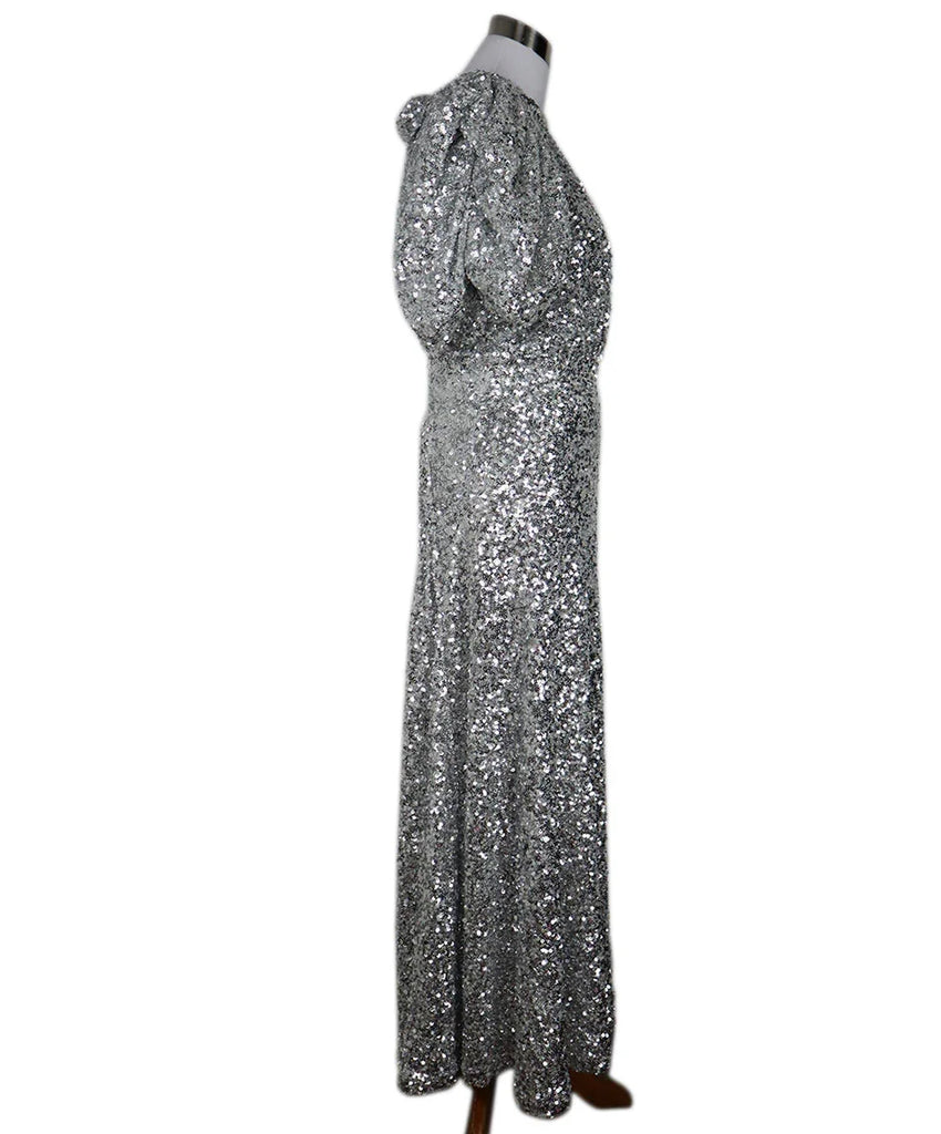 Rotate Silver Sequin Evening Dress sz 12 - Michael's Consignment NYC