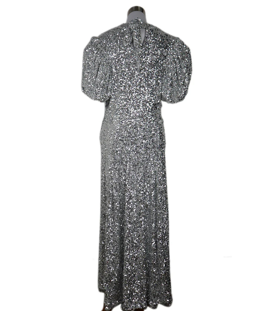 Rotate Silver Sequin Evening Dress sz 12 - Michael's Consignment NYC