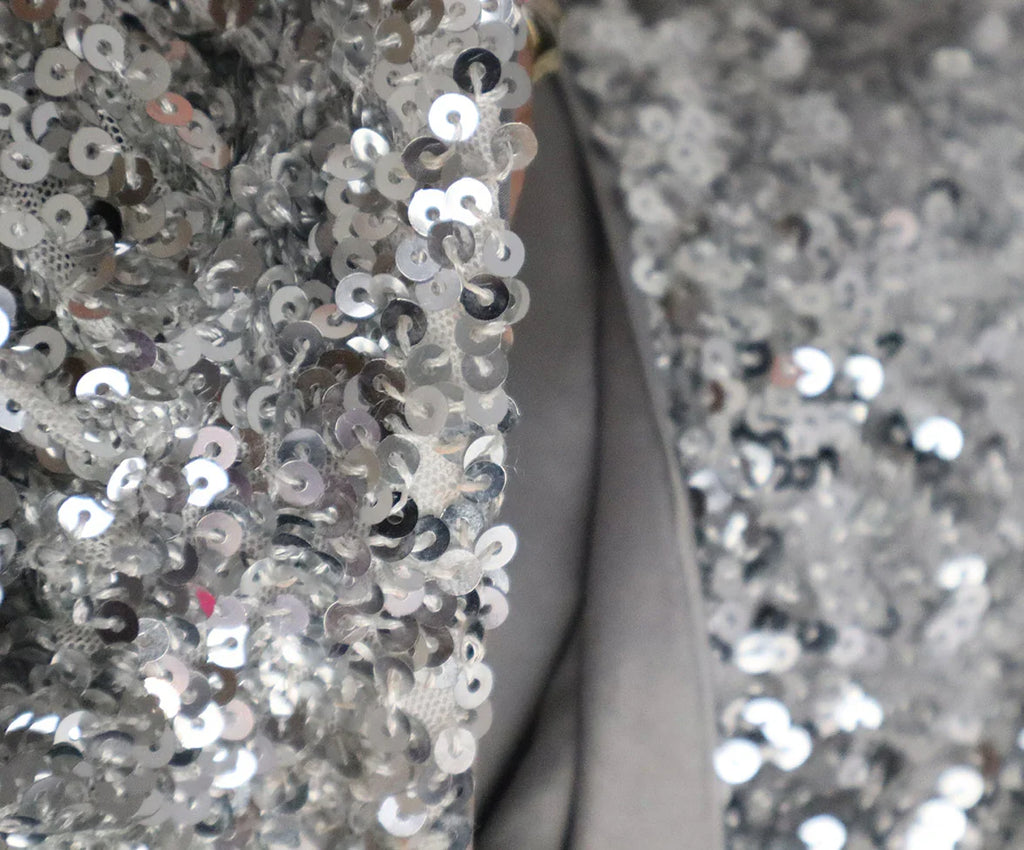 Rotate Silver Sequin Evening Dress sz 12 - Michael's Consignment NYC