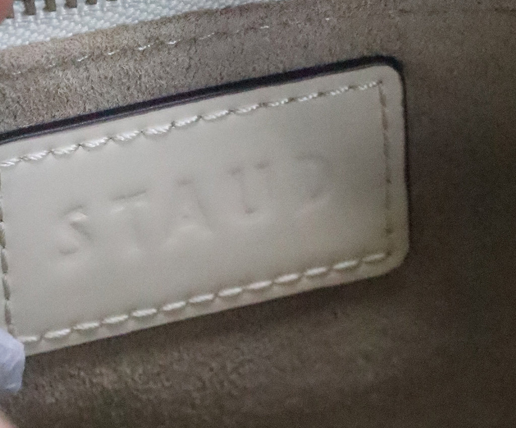 STAUD Ivory Leather Handbag 6