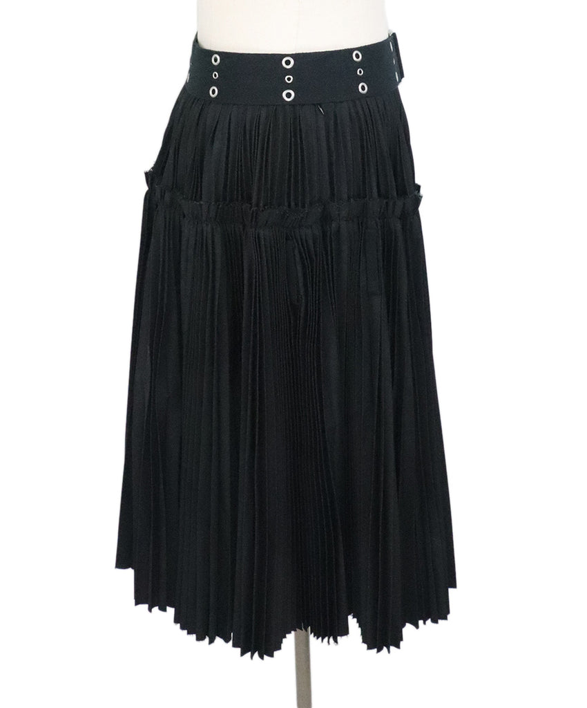 Sacai Black Polyester Cotton Skirt 1