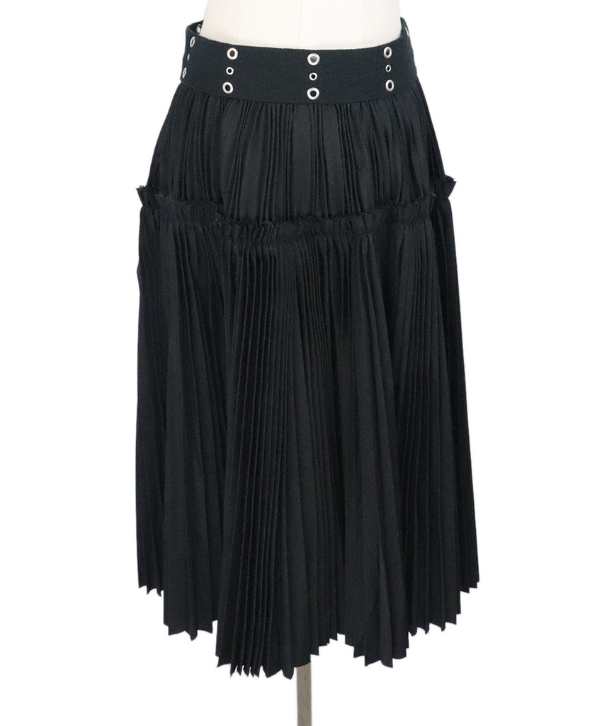 Sacai Black Polyester Cotton Skirt 2