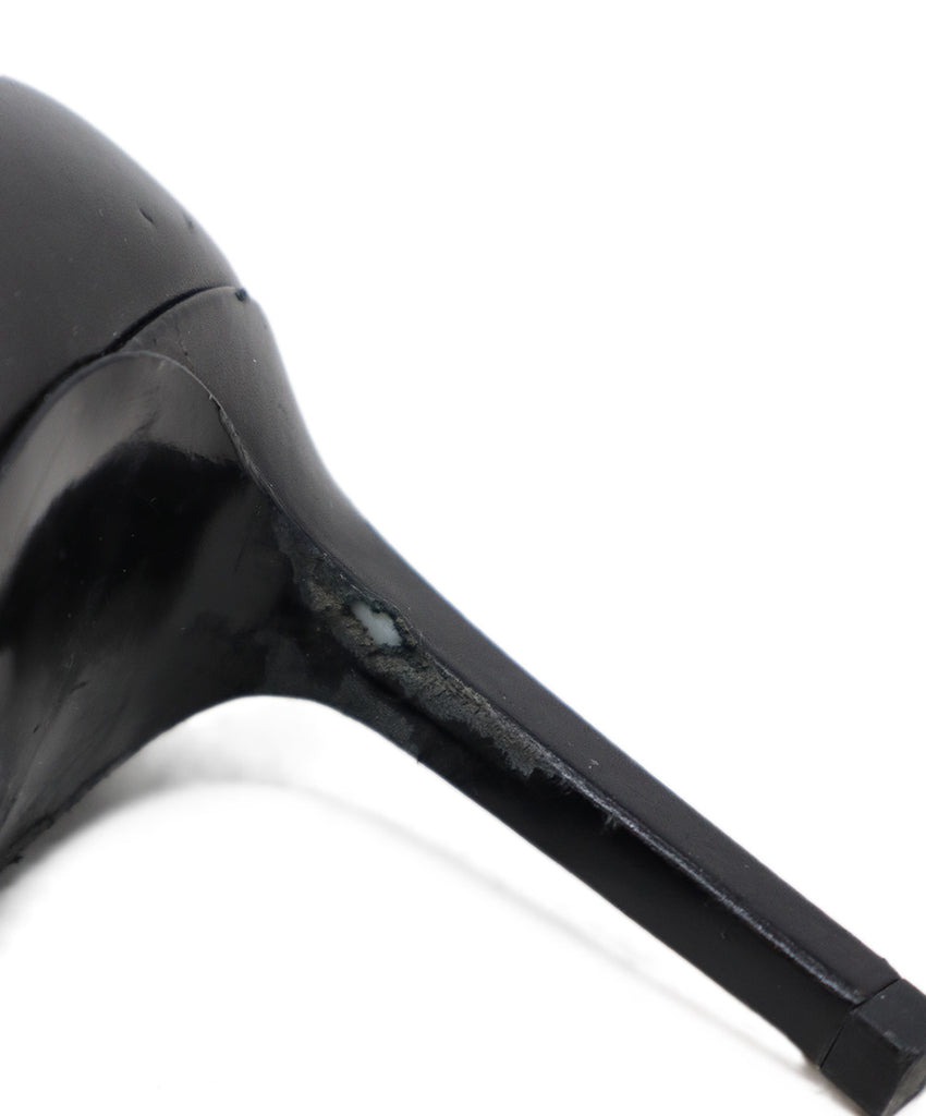 Saint Laurent Black Leather Studded Heels sz 10 - Michael's Consignment NYC