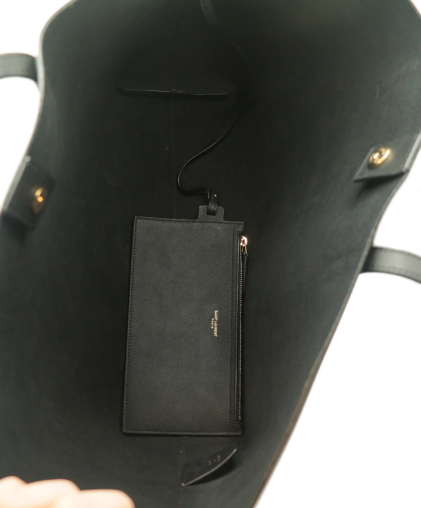 Saint Laurent Black Leather Tote - Michael's Consignment NYC