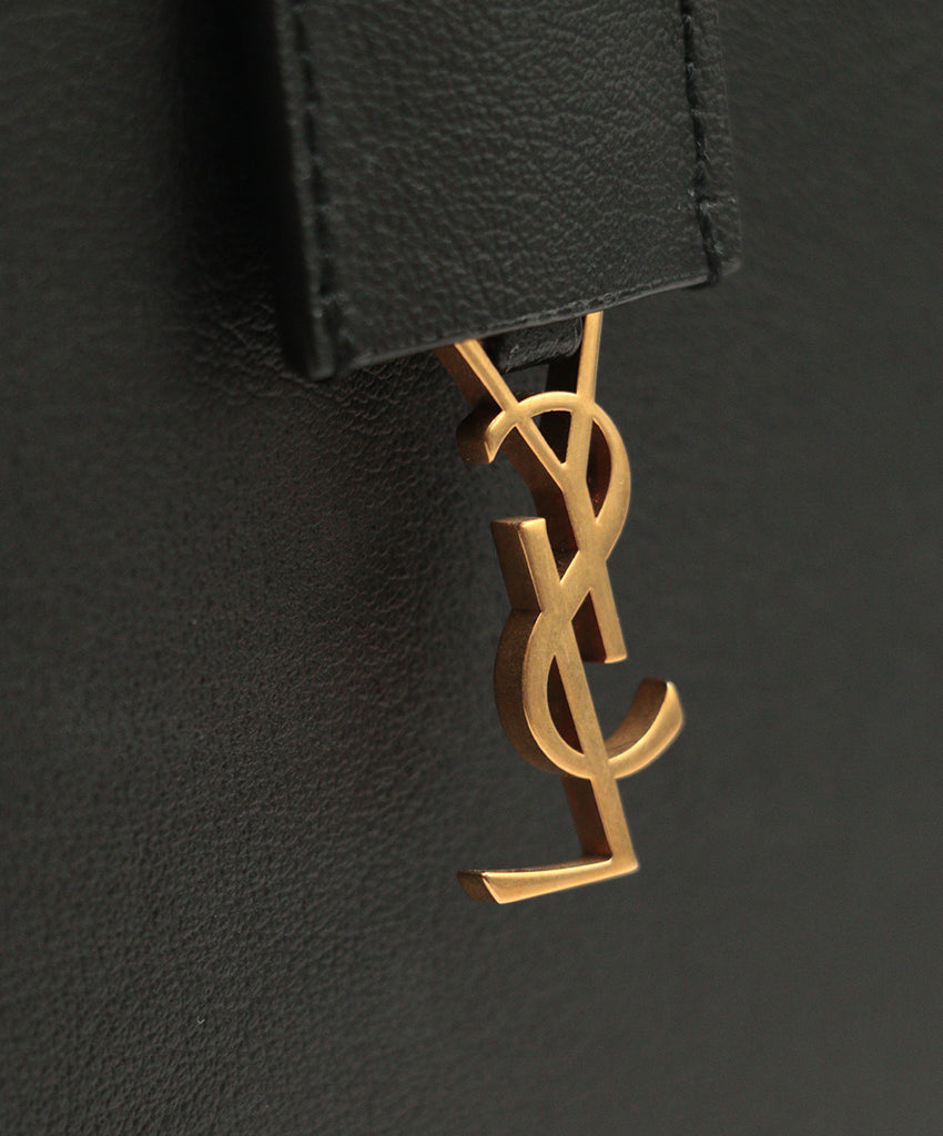 Saint Laurent Black Leather Tote - Michael's Consignment NYC