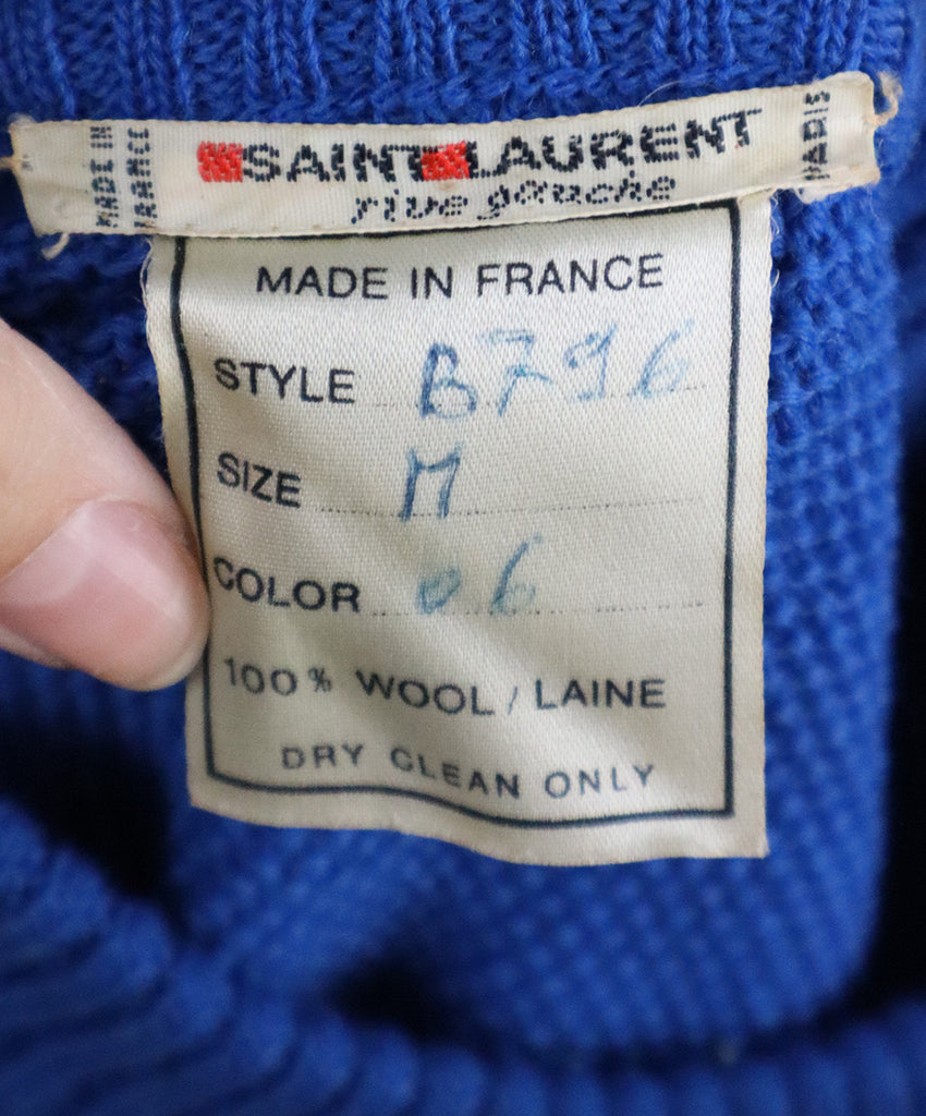 Saint Laurent Vintage Blue Wool Sweater 3
