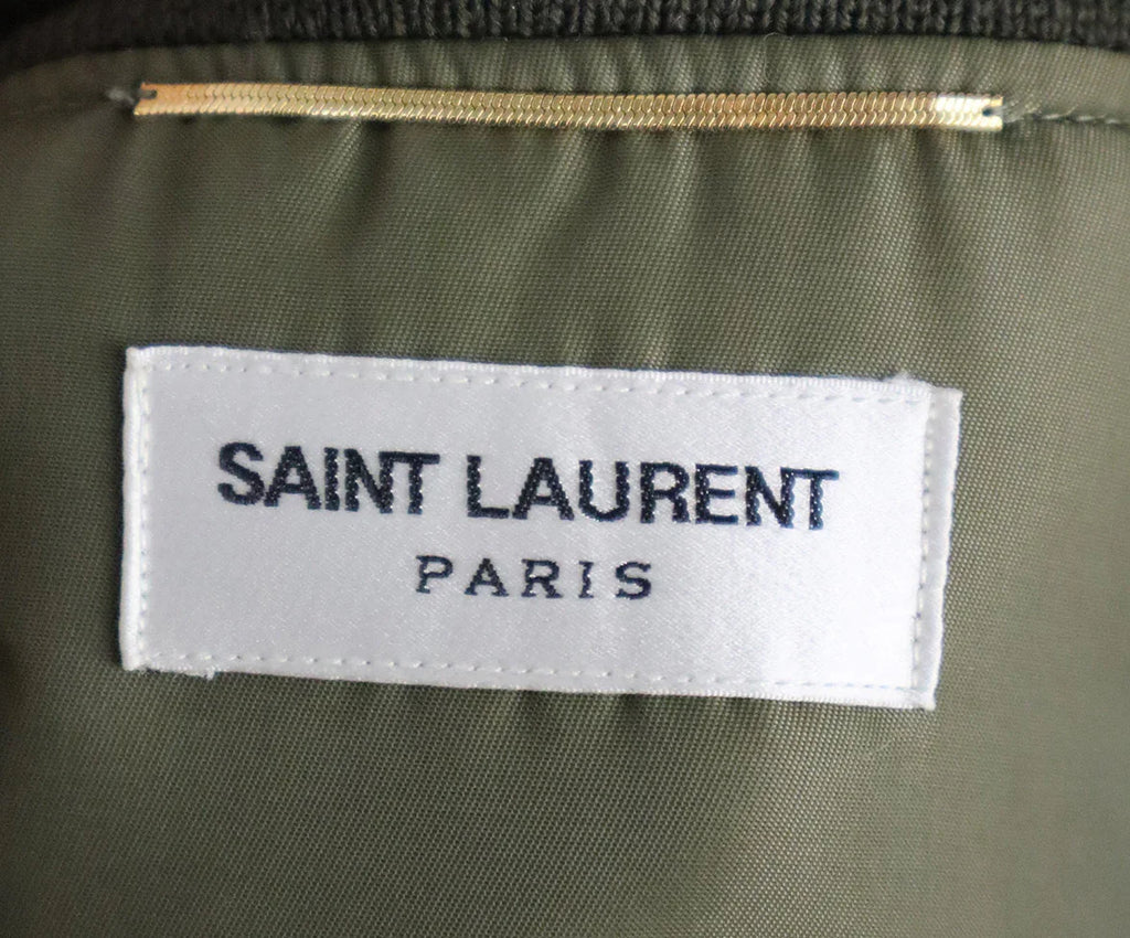 Saint Laurent Green Nylon Bomber Jacket sz 0 - Michael's Consignment NYC