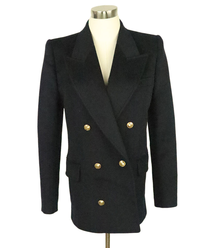 Saint Laurent Navy Wool Jacket 