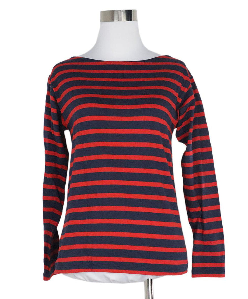 Saint Laurent Red & Navy Striped Top sz 2 - Michael's Consignment NYC