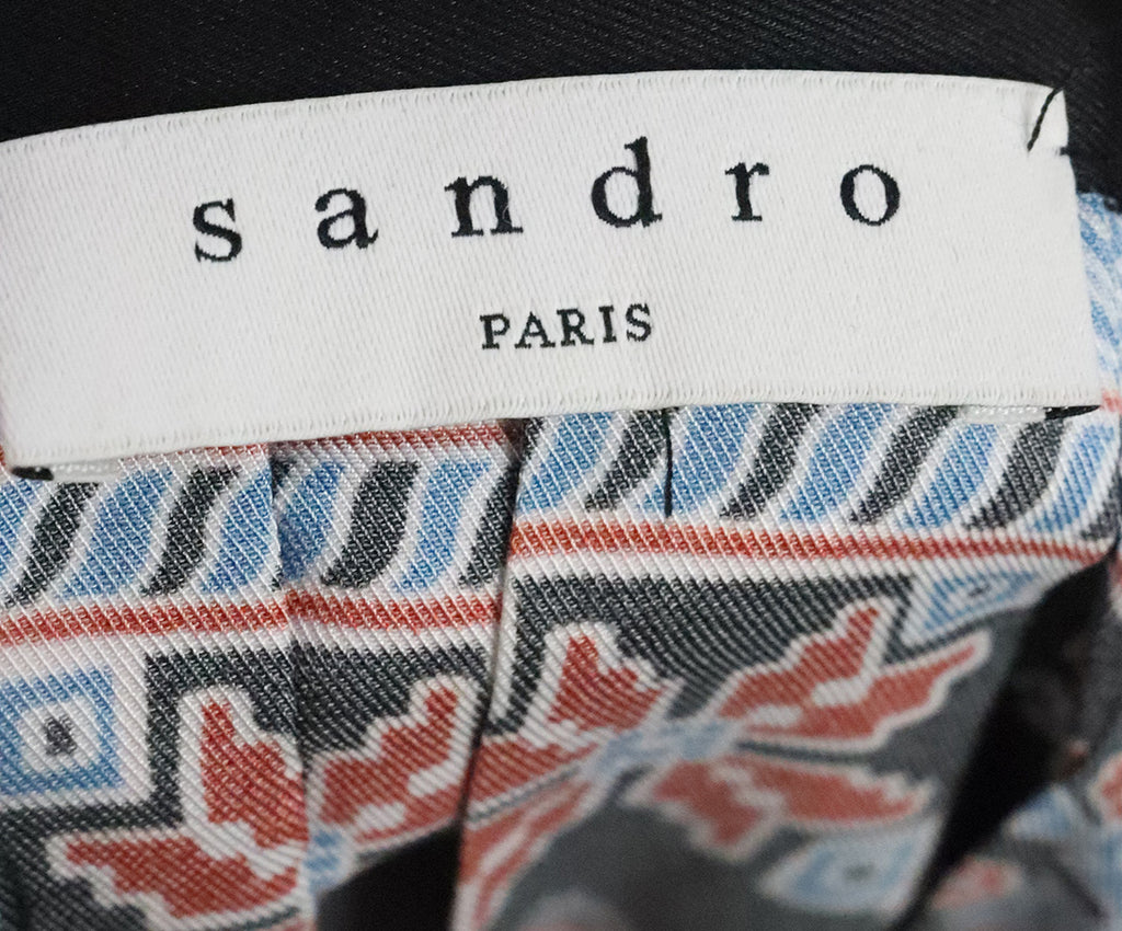 Sandro Black & Blue Print Skirt 3