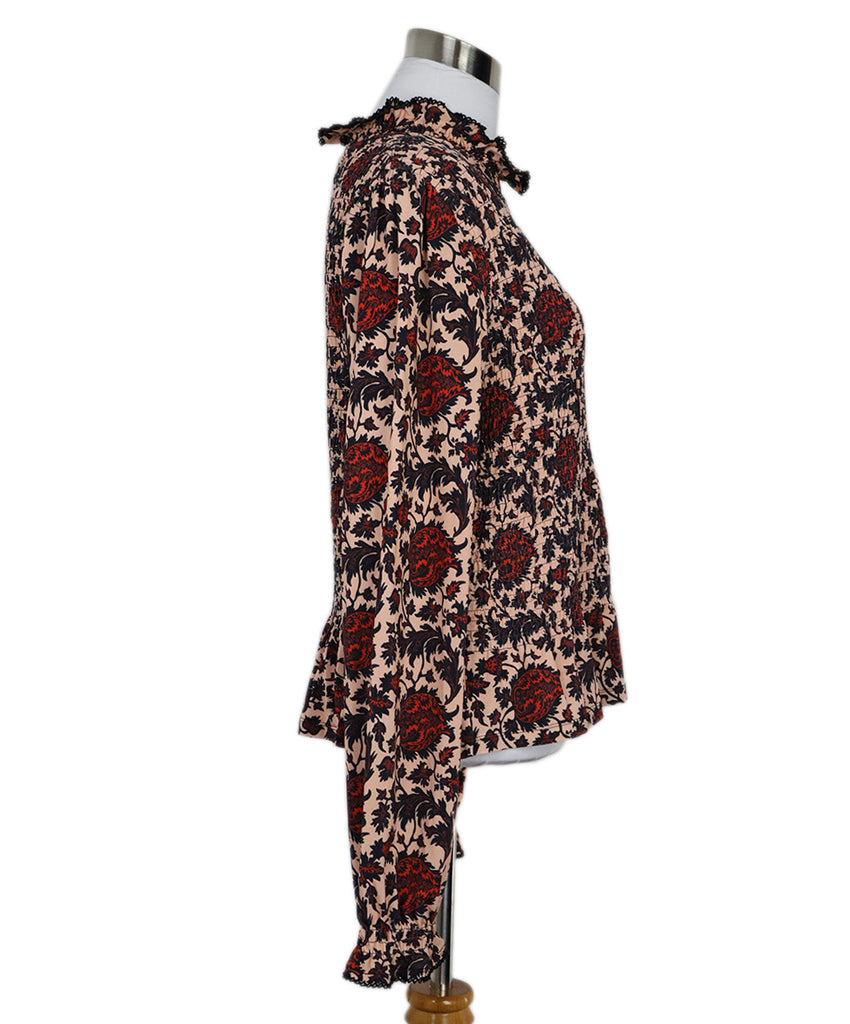 Sandro Pink Floral Print Blouse sz 6 - Michael's Consignment NYC