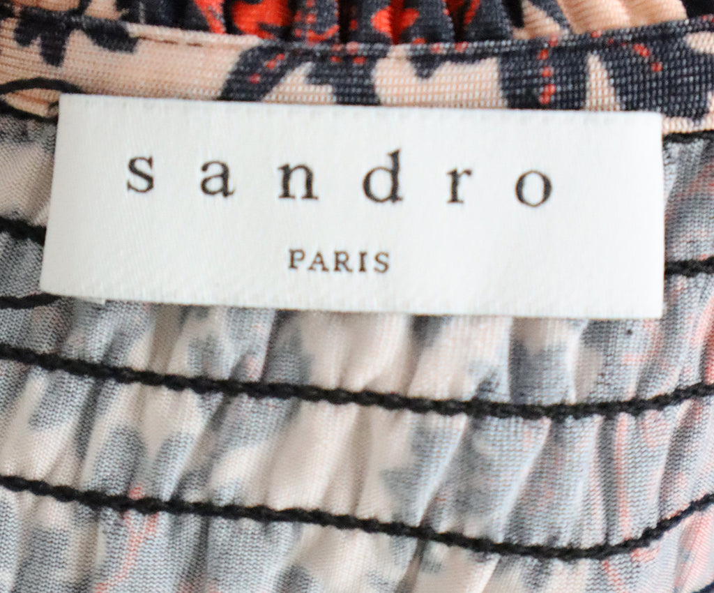 Sandro Pink Floral Print Blouse sz 6 - Michael's Consignment NYC