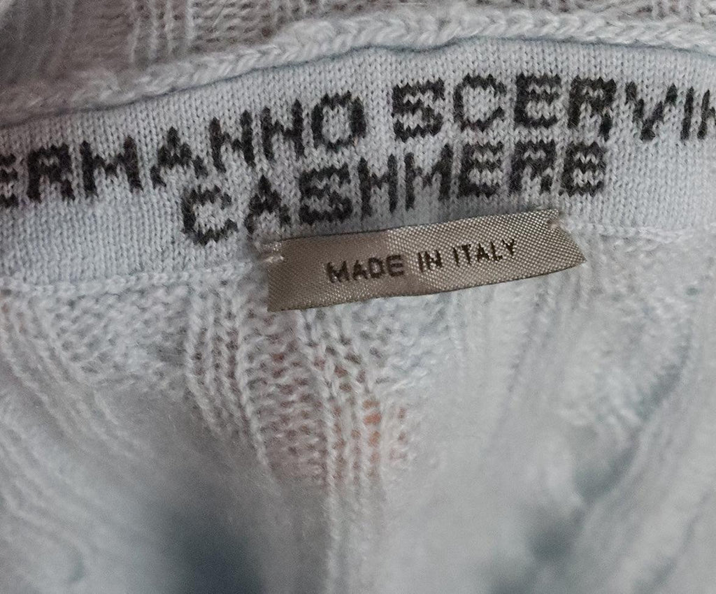 Scervino Blue Cashmere & Lace Vest sz 10 - Michael's Consignment NYC