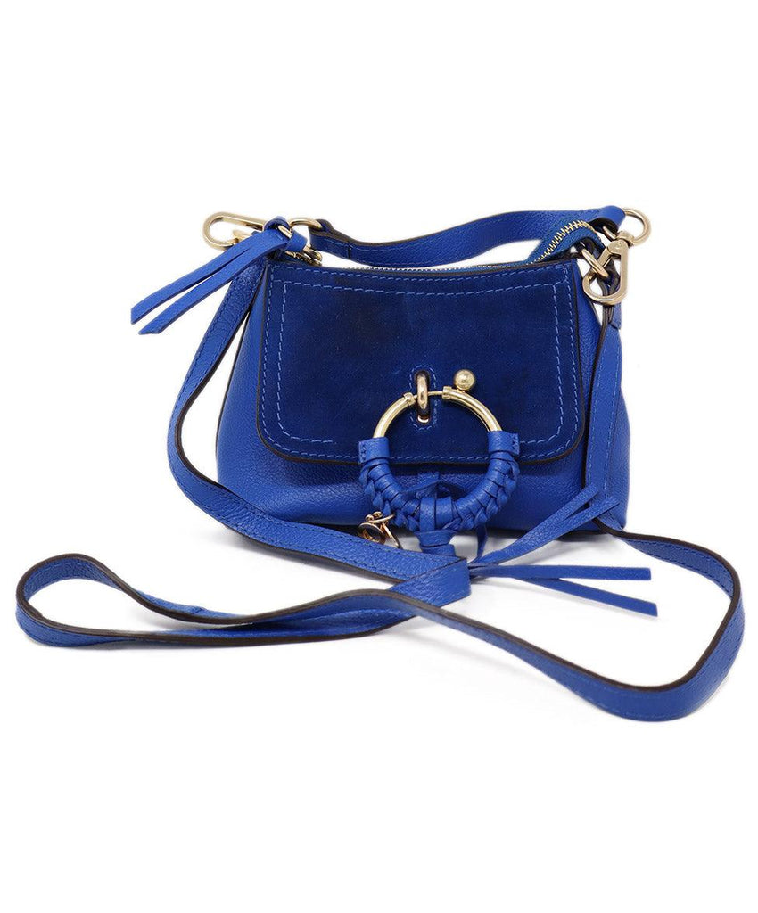 See By Chloe Blue Leather Crossbody Bag 