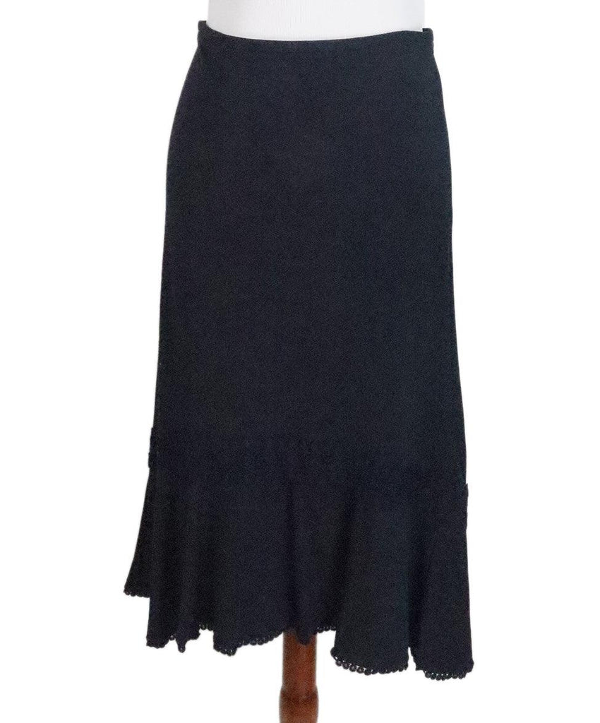 See By Chloe Navy Lace Applique Skirt sz 6 - Michael's Consignment NYC