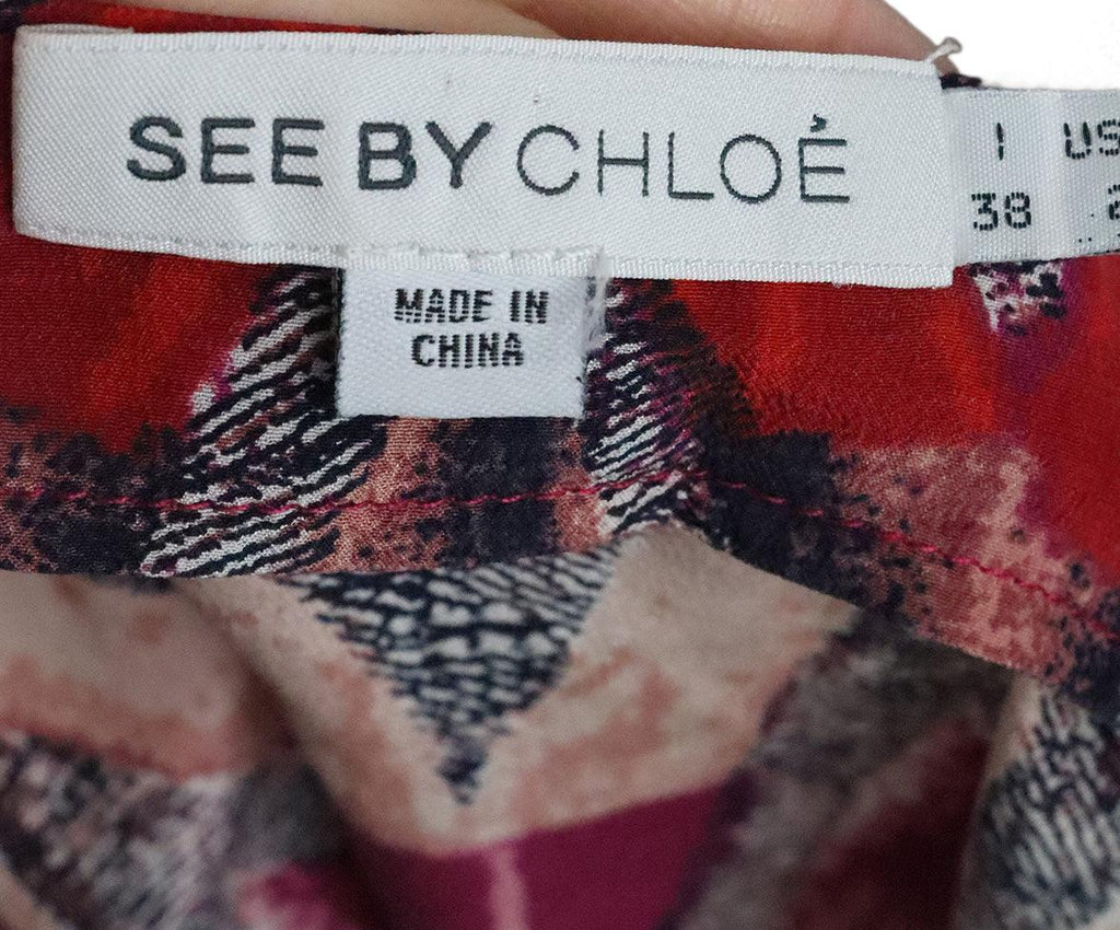 See By Chloe Pink Print Dress sz 2 - Michael's Consignment NYC