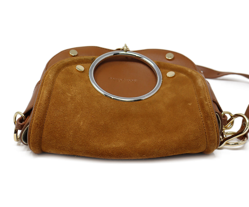 See By Chloe Tobacco Leather & Suede Crossbody 4