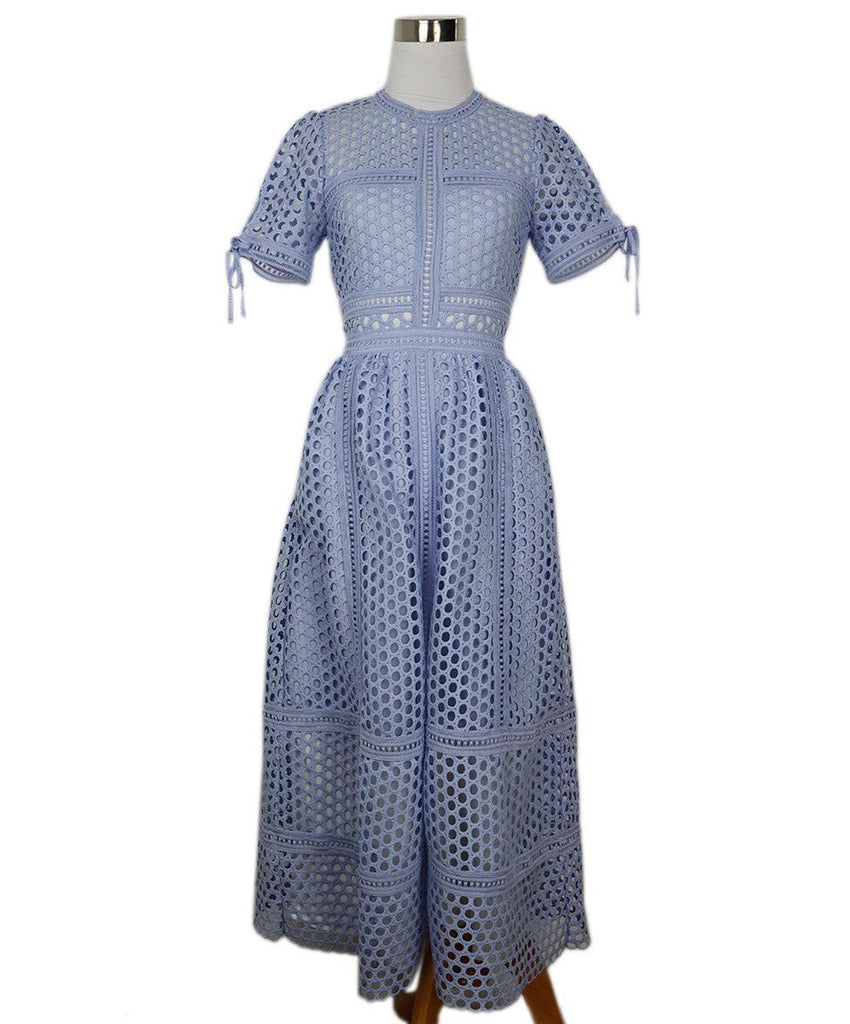 Self-portrait Lavender Eyelet Dress 