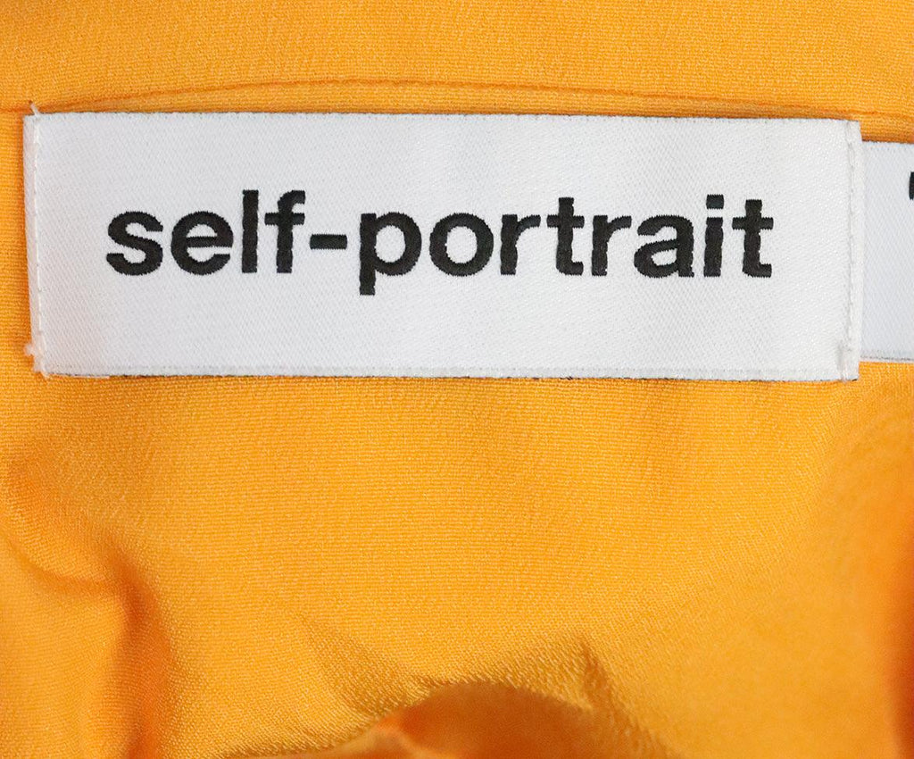 Self-portrait Orange Pleated Dress sz 4 - Michael's Consignment NYC