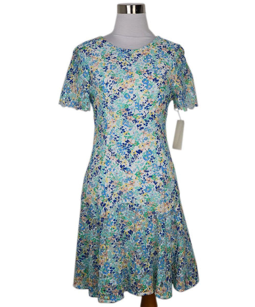 Shoshanna Green Peach & Yellow Lace Dress Sz 2