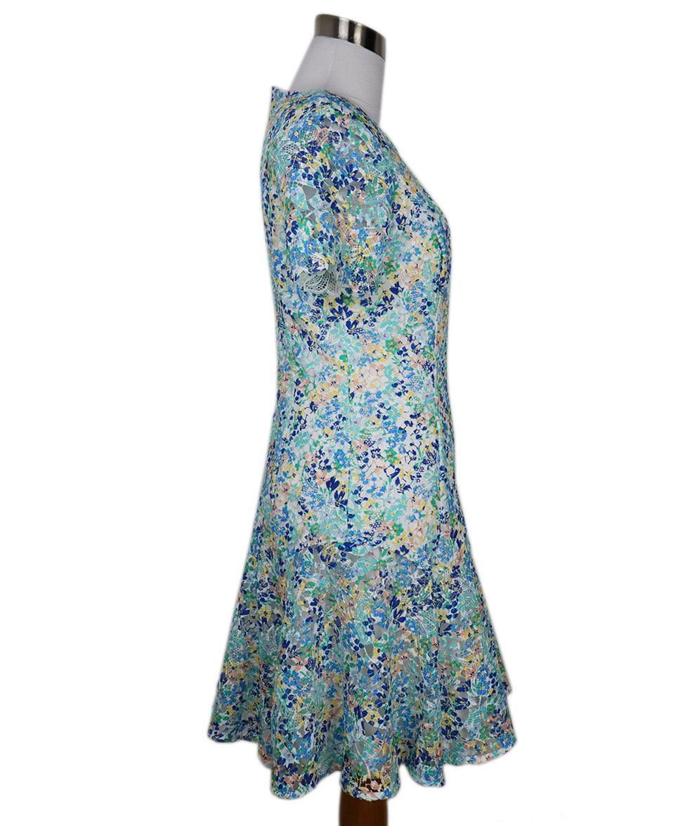 Shoshanna Green Peach & Yellow Lace Dress sz 2 Shoshanna Green Peach & Yellow Lace Dress sz 2
