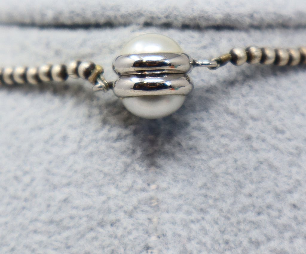 Silver & Pearl Chain Necklace 2