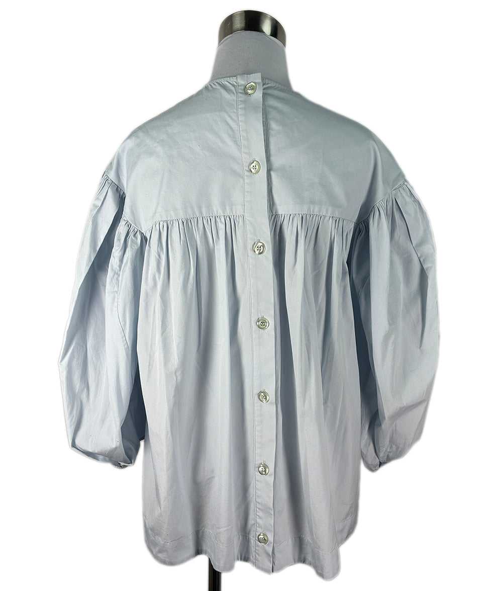 Simone Rocha Light Blue Cotton Top w/Embroidery Sz6 l Michael's