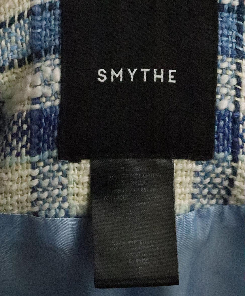 Smythe Blue & Ivory Plaid Jacket sz 2 - Michael's Consignment NYC