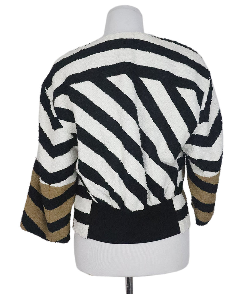 Sonia Rykiel White & Tan Striped Jacket 2