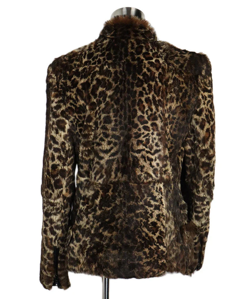 Sonia Rykiel Vintage Leopard Fur Jacket sz 4 - Michael's Consignment NYC