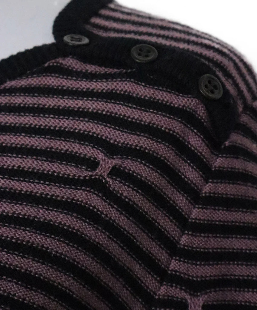 Sonia Rykiel Purple & Black Striped Sweater sz 8 - Michael's Consignment NYC