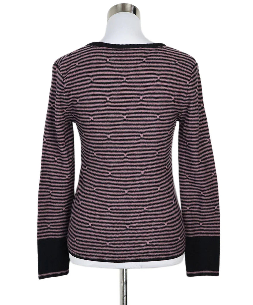 Sonia Rykiel Purple & Black Striped Sweater sz 8 - Michael's Consignment NYC
