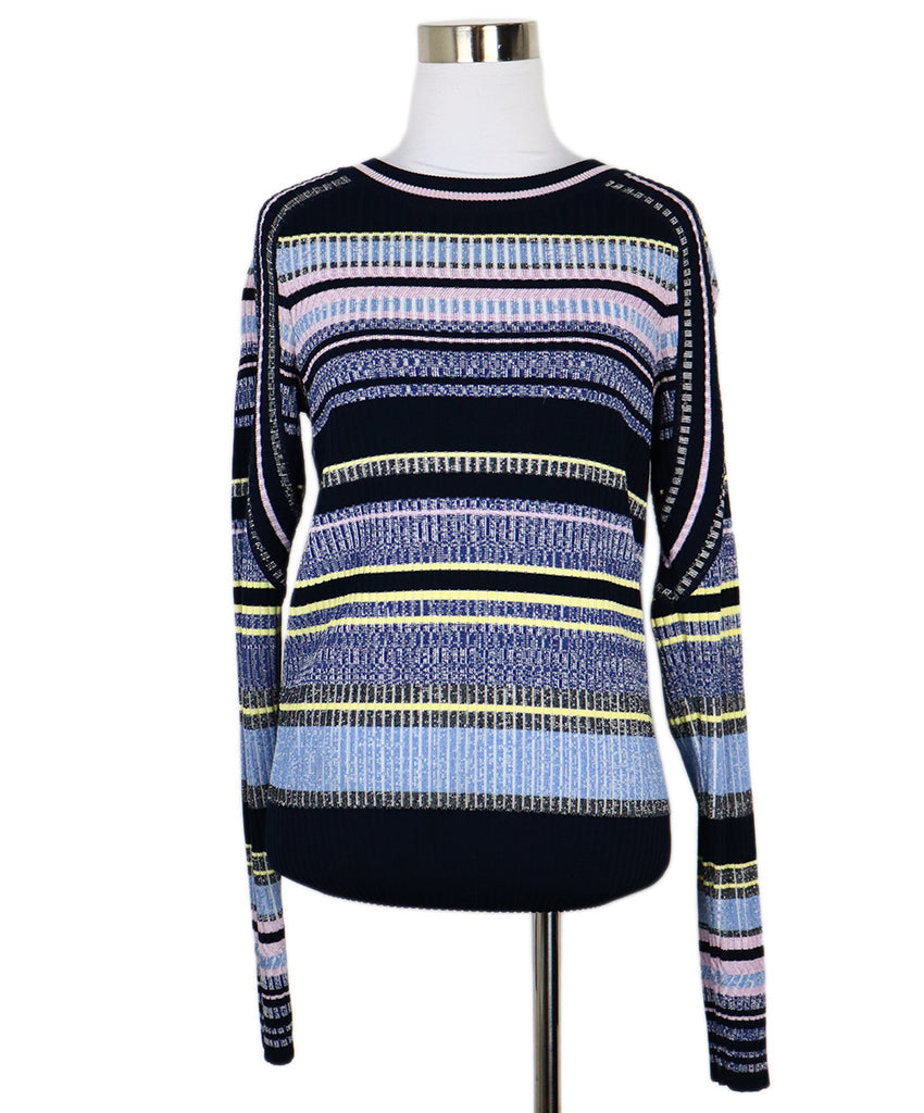 Sportmax Blue Purple & Yellow Striped Sweater 
