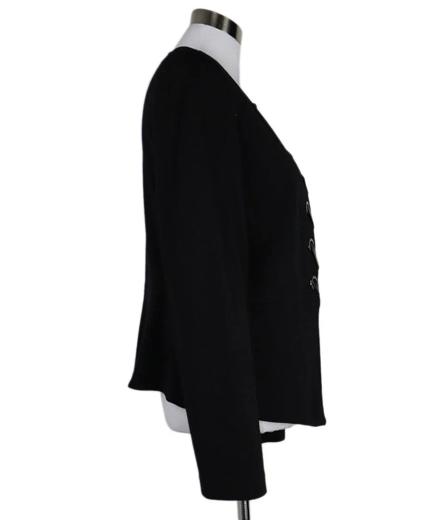 St. John Black Wool Blazer Jacket sz 12 - Michael's Consignment NYC