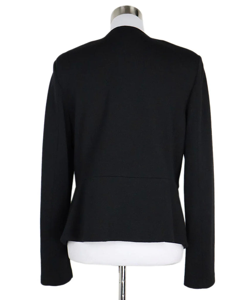 St. John Black Wool Blazer Jacket sz 12 - Michael's Consignment NYC