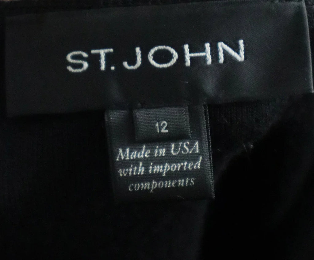 St. John Black Wool Blazer Jacket sz 12 - Michael's Consignment NYC