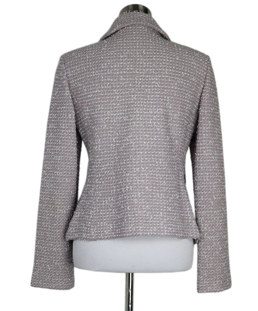 St. John White & Purple Tweed Jacket sz 8 - Michael's Consignment NYC