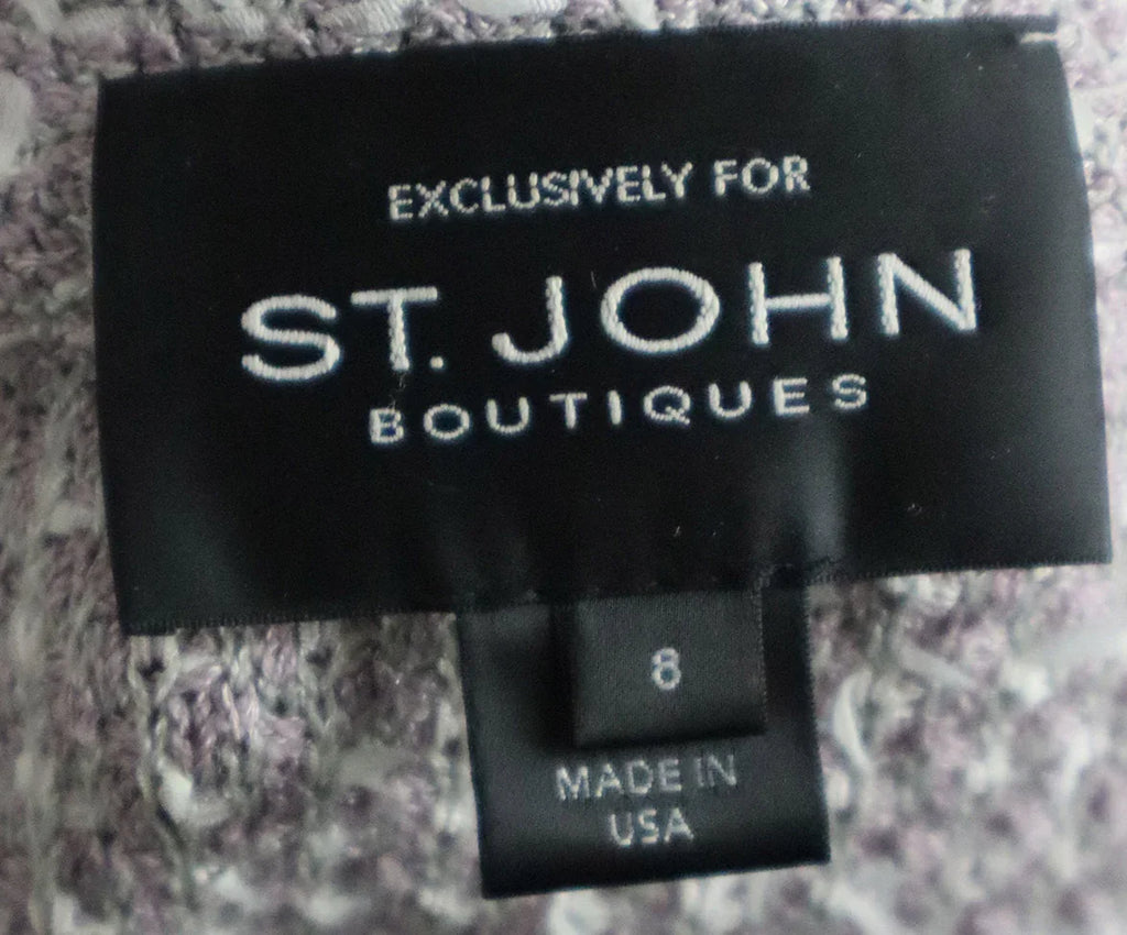 St. John White & Purple Tweed Jacket sz 8 - Michael's Consignment NYC