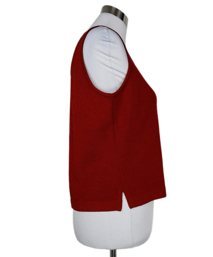 St. John Red Knit Tank Top sz 4 - Michael's Consignment NYC
