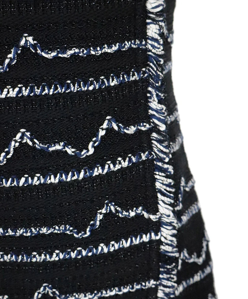 St. John Black White & Blue Knit Dress sz 4 - Michael's Consignment NYC