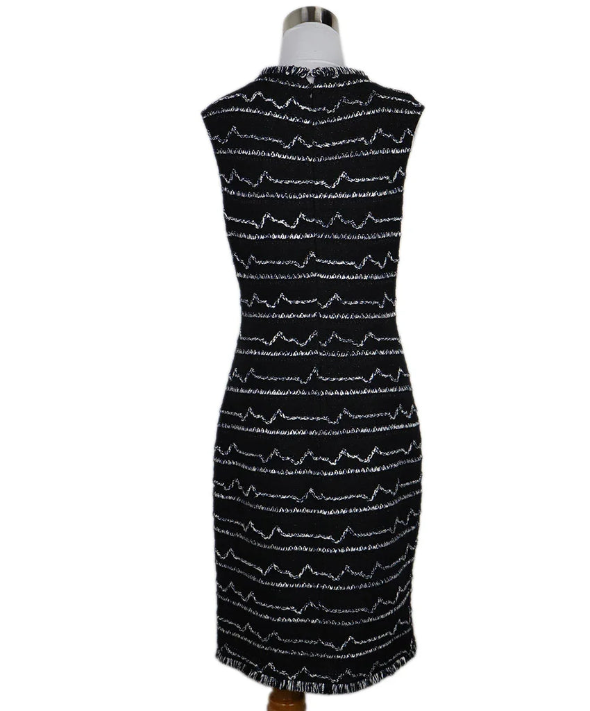 St. John Black White & Blue Knit Dress sz 4 - Michael's Consignment NYC
