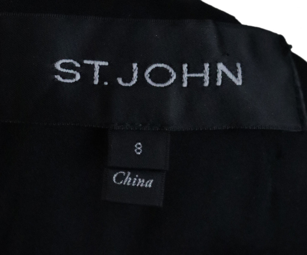 St. John Black Polyester Spandex Dress 3