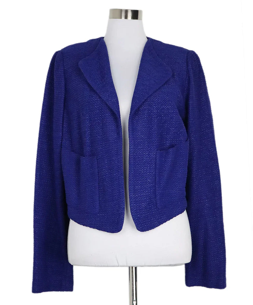 St. John Blue Wool Jacket sz 12 - Michael's Consignment NYC