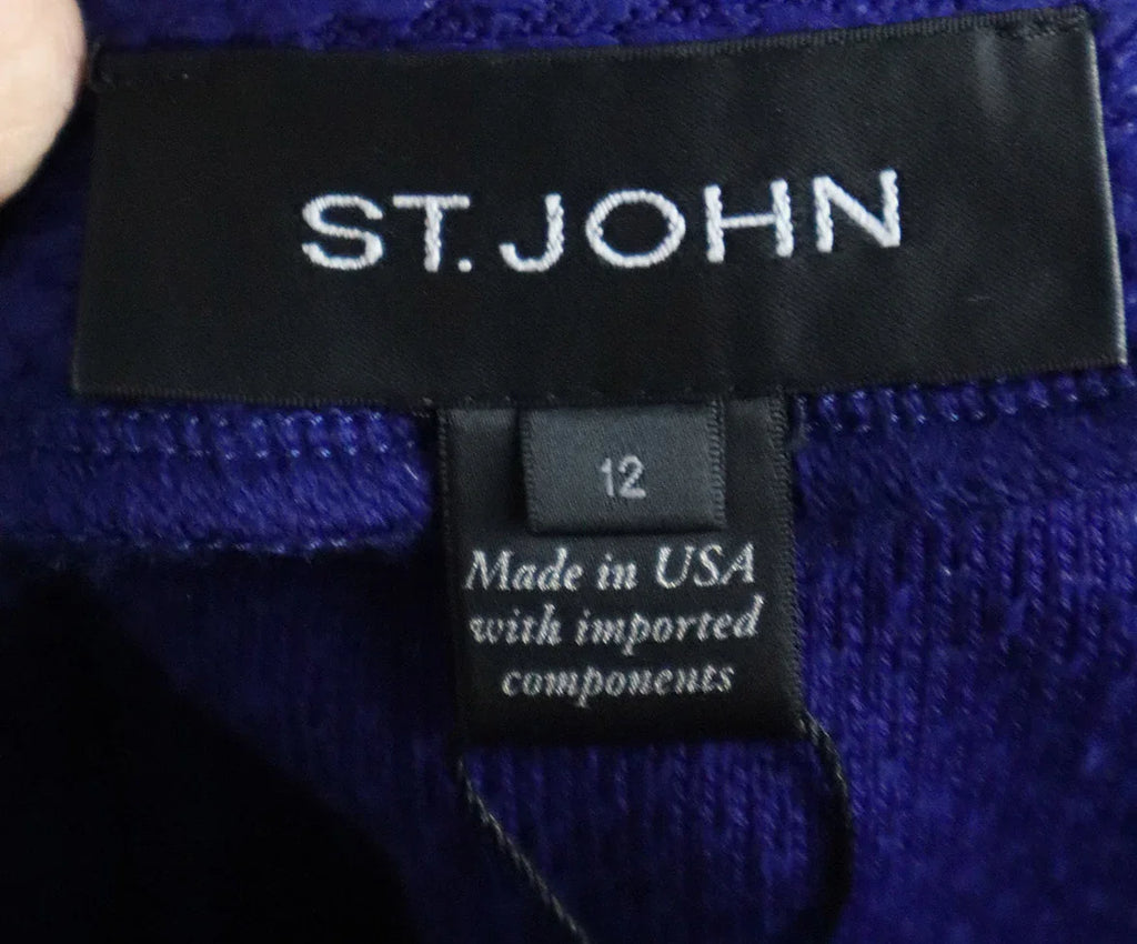 St. John Blue Wool Jacket sz 12 - Michael's Consignment NYC
