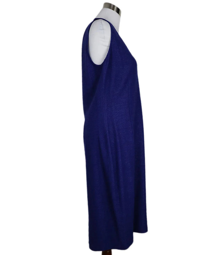 St. John Blue Wool Dress sz 12 - Michael's Consignment NYC