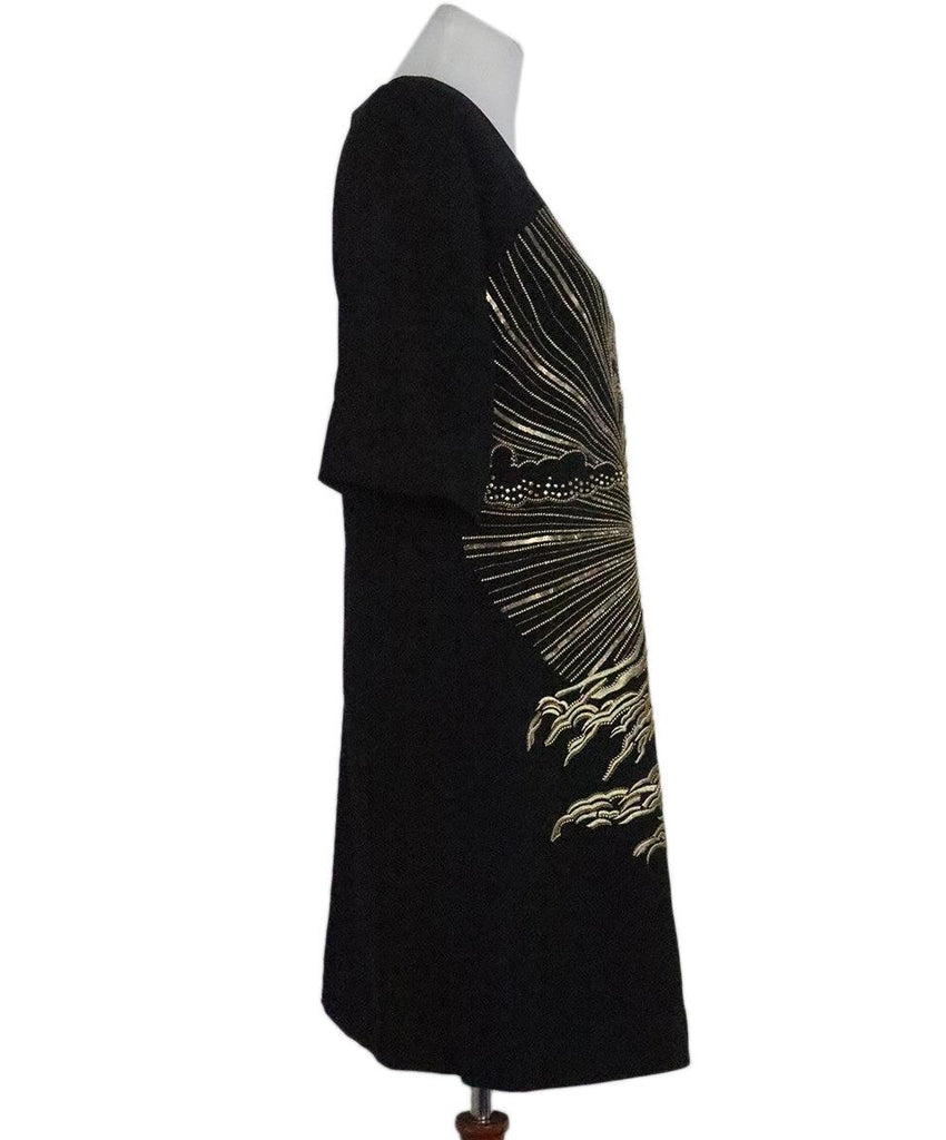 Stella McCartney Black & Gold Beaded Dress sz 6 - Michael's Consignment NYC
