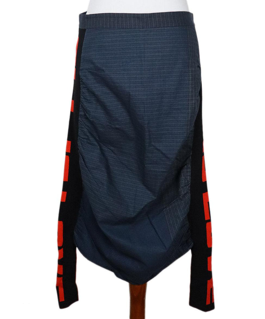 Stella McCartney Blue Plaid Cotton Skirt 