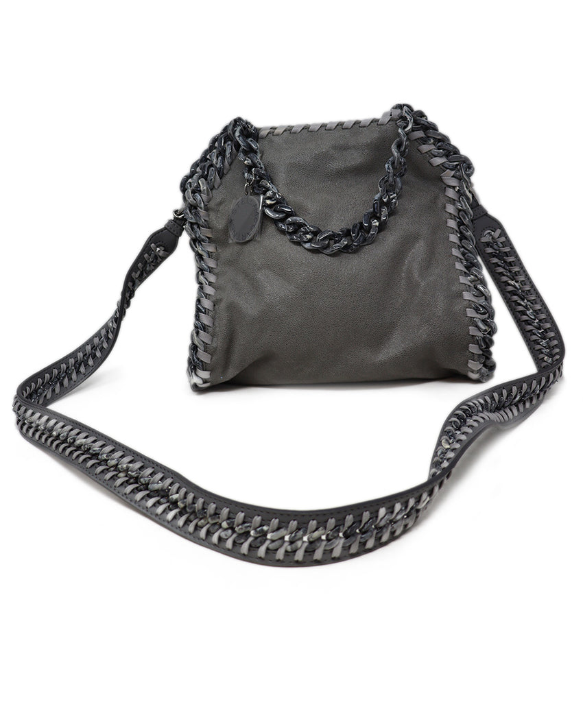 Stella McCartney Grey Vegan Leather Chain Crossbody 