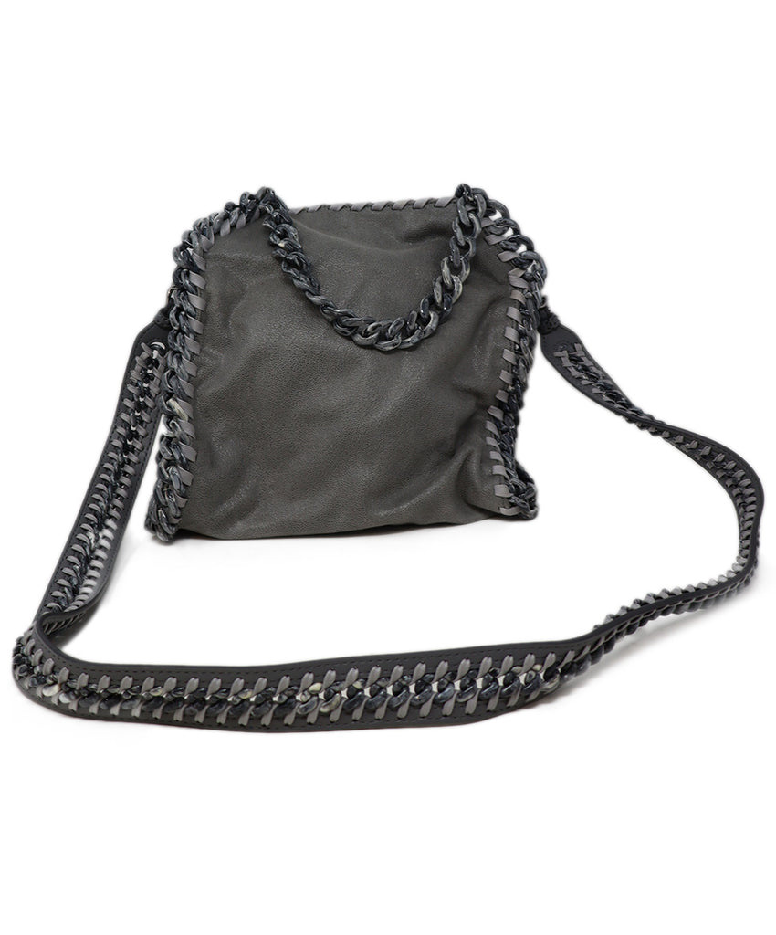 Stella McCartney Grey Vegan Leather Chain Crossbody 2