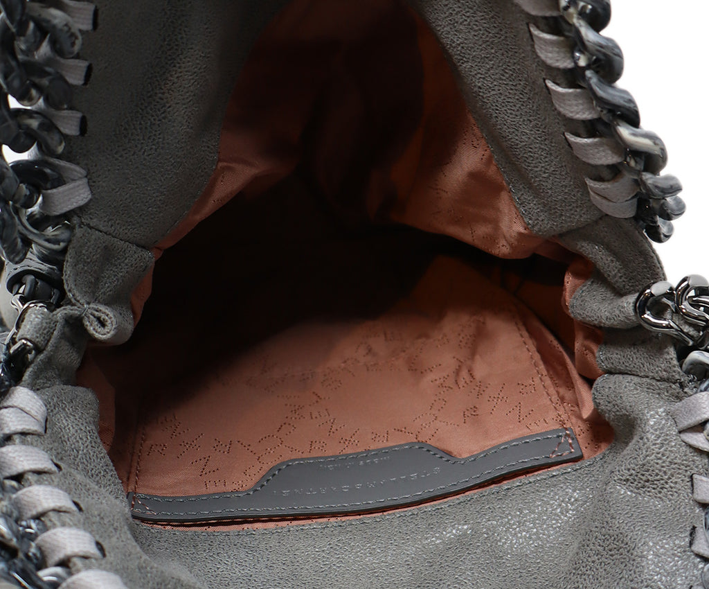 Stella McCartney Grey Vegan Leather Chain Crossbody 3